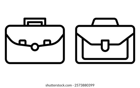 briefcase outline or line icon design bundle.