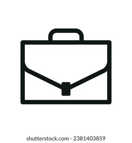 Briefcase outline vector icon, linear style sign, suitcase isolated on white background. Editable stroke design