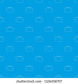 Briefcase pattern vector seamless blue repeat for any use