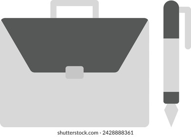 Briefcase and Pen icon vector image. Suitable for mobile application web application and print media.