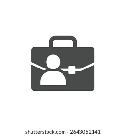Briefcase with Person Icon Symbolizing Career Management and Comprehensive Human Resources