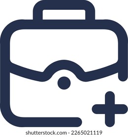 briefcase plus line ui icon, Business and Finance