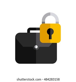 briefcase portfolio with business icon vector illustration design
