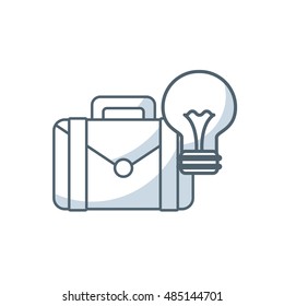 briefcase portfolio with business icon vector illustration design