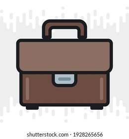 Briefcase or portfolio icon. Simple color version on a light gray background