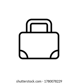 Maletín, icono de portafolio. Línea simple, contorno vectorial elementos de los iconos de conocimiento para ui y ux, sitio web o aplicación móvil