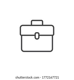 Briefcase portfolio line icon. linear style sign for mobile concept and web design. Document portfolio outline vector icon. Symbol, logo illustration. Vector graphics
