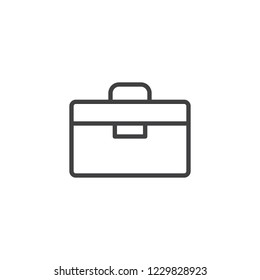 Briefcase, portfolio outline icon. linear style sign for mobile concept and web design. Suitcase simple line vector icon. Symbol, logo illustration. Pixel perfect vector graphics