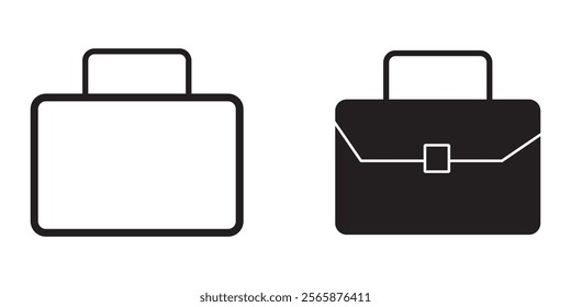 Briefcase portfolio outline icon, vector  design eps 10 