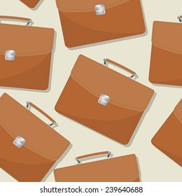 Briefcase, portfolio seamless pattern design