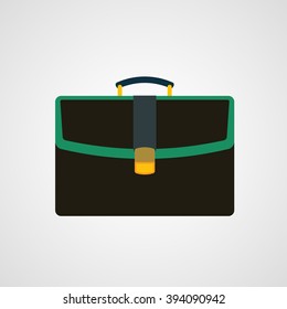 Briefcase, portfolio,schoolbag icon, vector