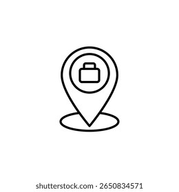 Porta-Arquivos Posicionado Dentro Do Símbolo Gps Com Design De Plano De Fundo Transparente