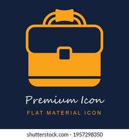 Briefcase premium material ui ux isolated vector icon in navy blue and orange colors