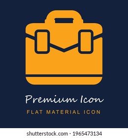 Briefcase Premium-Material ui ux einzelne Vektorsymbol in navblau und orange Farben