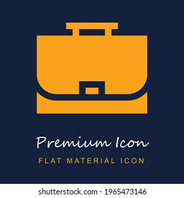 Briefcase Premium-Material ui ux einzelne Vektorsymbol in navblau und orange Farben