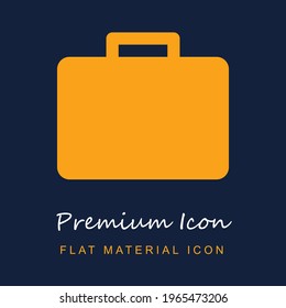 Briefcase premium material ui ux isolated vector icon in navy blue and orange colors