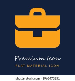 Briefcase Premium-Material ui ux einzelne Vektorsymbol in navblau und orange Farben