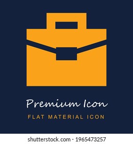 Briefcase premium material ui ux isolated vector icon in navy blue and orange colors