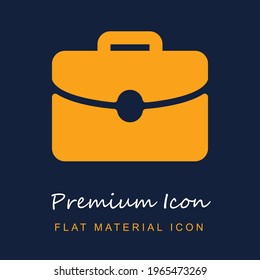Briefcase premium material ui ux isolated vector icon in navy blue and orange colors