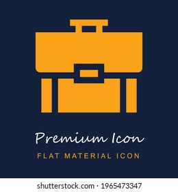 Briefcase Premium-Material ui ux einzelne Vektorsymbol in navblau und orange Farben