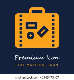 Briefcase Premium-Material ui ux einzelne Vektorsymbol in navblau und orange Farben