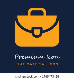 Briefcase premium material ui ux isolated vector icon in navy blue and orange colors