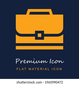 Briefcase premium material ui ux isolated vector icon in navy blue and orange colors