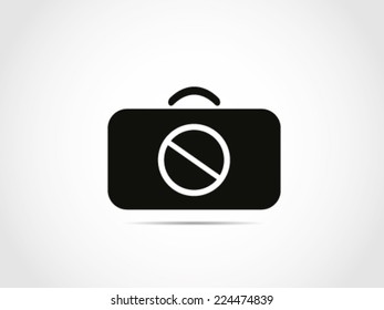 Briefcase Prohibit Sign