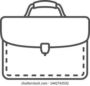 Briefcase realistic icon vector on white background