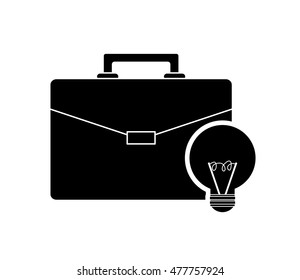 briefcase and regular lightbulb icon