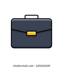 Briefcase Related Vector Icon. Isolated on white Background.