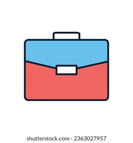 Briefcase related vector icon. Isolated on white background. Vector illustration