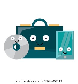 Briefcase and samrtphone with cd rom