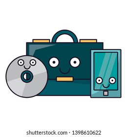 Briefcase and samrtphone with cd rom