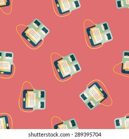 briefcase school bag flat icon,eps10 seamless pattern background