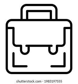 Briefcase school icon. Outline Briefcase school vector icon for web design isolated on white background