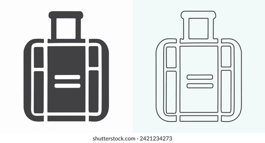 Briefcase, set of briefcase, bag, suitcase. Flat design, vector illustration, vector.