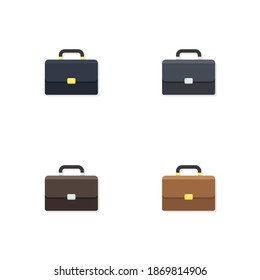 Briefcase Shadow vector isolated. Flat style vector illustration.