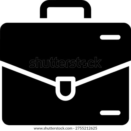 Briefcase shows an essential for work business meeting or presentation The symbol is recognized in many countries