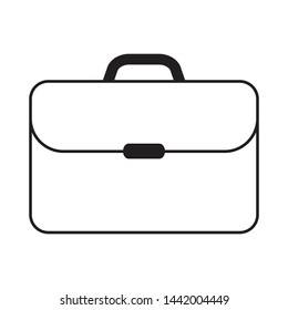 Briefcase sign icon in flat style. Suitcase vector illustration on white isolated background. Baggage business concept.