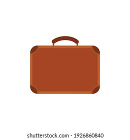 Icono de signo de maletín en estilo plano. Ilustración vectorial de maleta sobre fondo blanco. Concepto de negocio de equipaje
