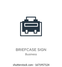 Briefcase sign icon vector. Trendy flat briefcase sign icon from business collection isolated on white background. Vector illustration can be used for web and mobile graphic design, logo, eps10