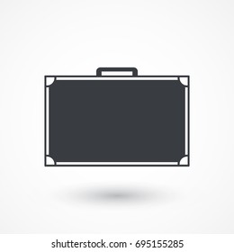 Briefcase sign line vector icon. Businessman case. Diplomat sign. Hand baggage symbol Logo graphic design concept. Logotype, icon, template in web and print