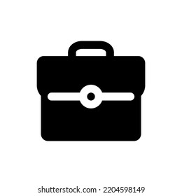 Briefcase Silhouette Icon, Flat Vector Illustration For Graphic Design.