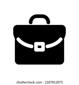 Briefcase Silhouette Icon, Vector Cut Silhouette For Social Media.