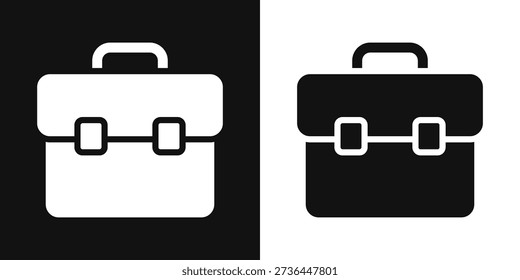 Briefcase Simple and clear vector icon illustrating an essential idea or function