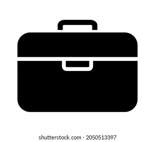 Icono sencillo de maletín. Bolsa, cartel de portafolio. Símbolo de vector plano aislado en fondo blanco