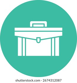 Ilustración de icono de Vector único de maletín