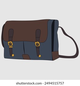 Briefcase or slingbag icon sling bag vector image 