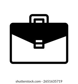 Briefcase Soild Icon. Suitable for use in Software and Device Icon Design. Vector Illustration.